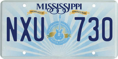 MS license plate NXU730