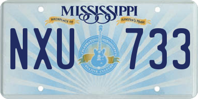 MS license plate NXU733