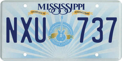 MS license plate NXU737