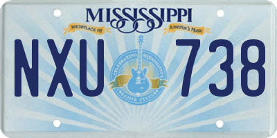 MS license plate NXU738