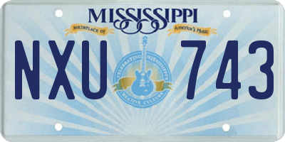 MS license plate NXU743