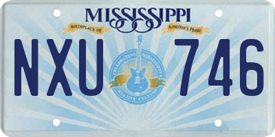 MS license plate NXU746