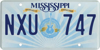 MS license plate NXU747