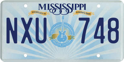 MS license plate NXU748