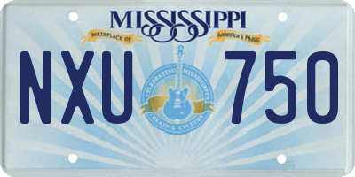 MS license plate NXU750