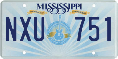 MS license plate NXU751