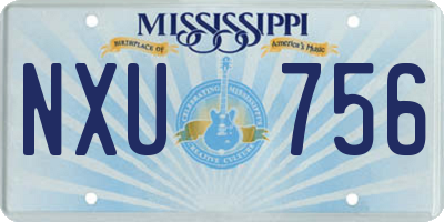 MS license plate NXU756