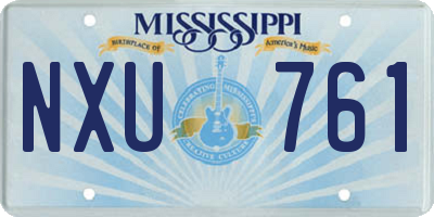 MS license plate NXU761
