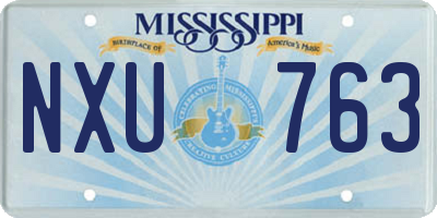 MS license plate NXU763