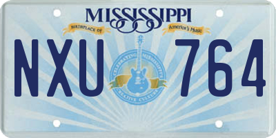 MS license plate NXU764