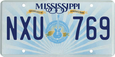 MS license plate NXU769