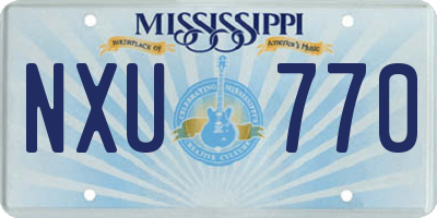 MS license plate NXU770