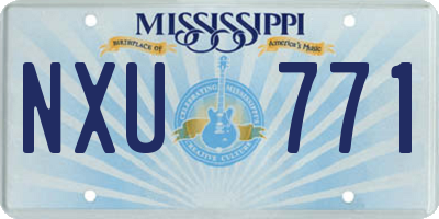 MS license plate NXU771