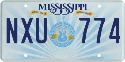 MS license plate NXU774