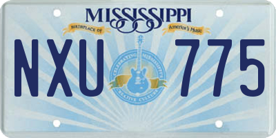 MS license plate NXU775