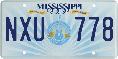 MS license plate NXU778