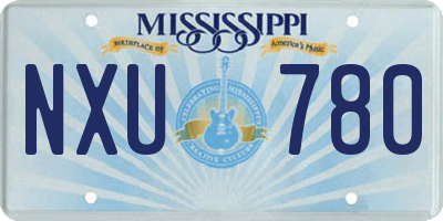 MS license plate NXU780