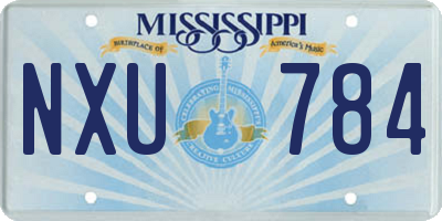 MS license plate NXU784