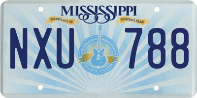 MS license plate NXU788