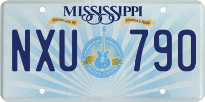MS license plate NXU790