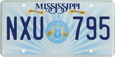 MS license plate NXU795