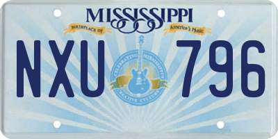 MS license plate NXU796