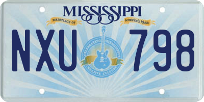 MS license plate NXU798