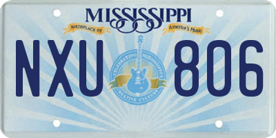 MS license plate NXU806