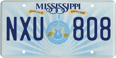 MS license plate NXU808