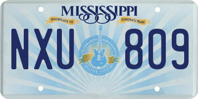 MS license plate NXU809