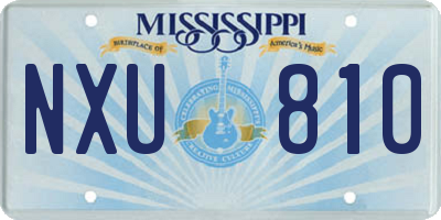 MS license plate NXU810