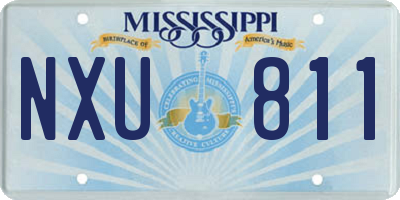 MS license plate NXU811