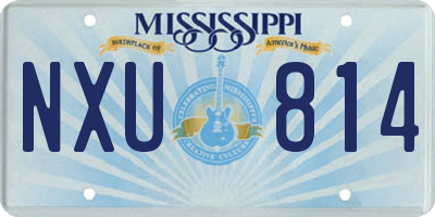 MS license plate NXU814