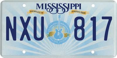 MS license plate NXU817