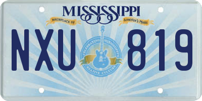 MS license plate NXU819