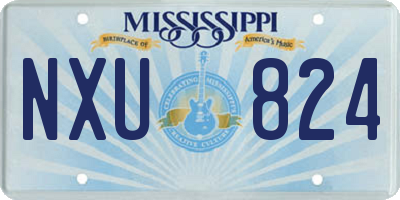 MS license plate NXU824