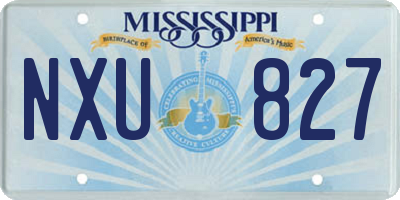 MS license plate NXU827