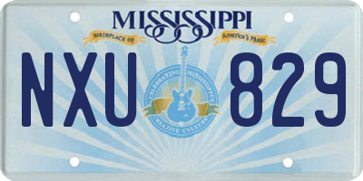 MS license plate NXU829