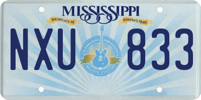 MS license plate NXU833