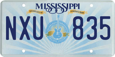 MS license plate NXU835