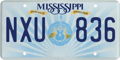 MS license plate NXU836