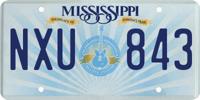 MS license plate NXU843