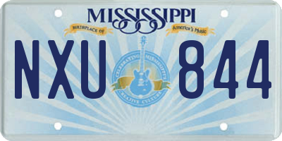 MS license plate NXU844