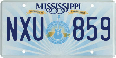 MS license plate NXU859