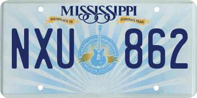 MS license plate NXU862