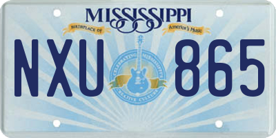 MS license plate NXU865