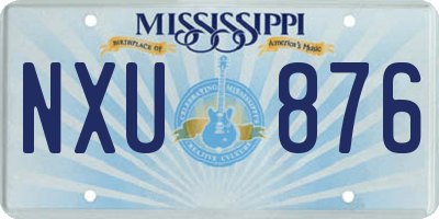 MS license plate NXU876