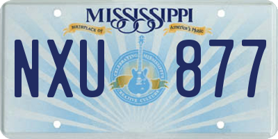 MS license plate NXU877