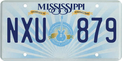 MS license plate NXU879