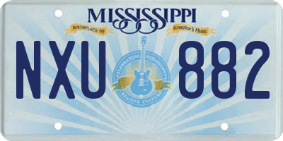 MS license plate NXU882